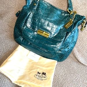 Green coach bag